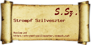 Strompf Szilveszter névjegykártya